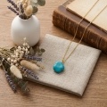 wholesale 925 Sterling Silver Elegant Natural Turquoise Stone Nugget Pendant Necklace-0-2