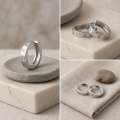 wholesale 925 Sterling Silver  Screw-Detail Huggie Hoop Earring-0-2