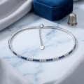 wholesale 925 Sterling Silver Sterling  Sapphire-Blue Stone & CZ Accent Adjustable Bracelet-0-2