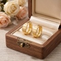 wholesale 925 Sterling Silver Gold Plated Brushed Wide Hoop Earrings For Women-0-4