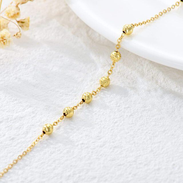 14K Gold Metal Beads Bracelet-3