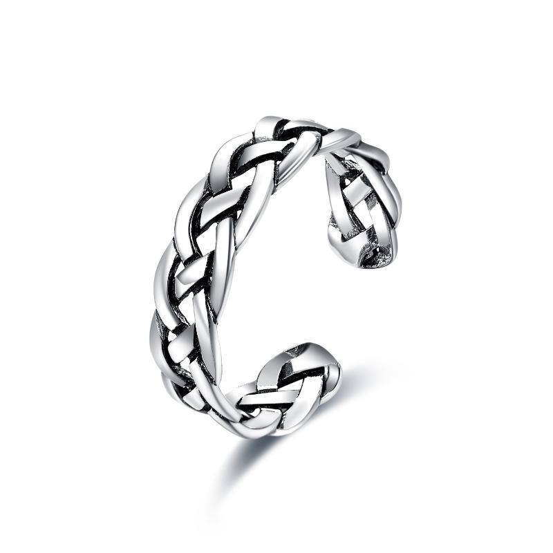 Bague en argent sterling avec nœud celtique -1