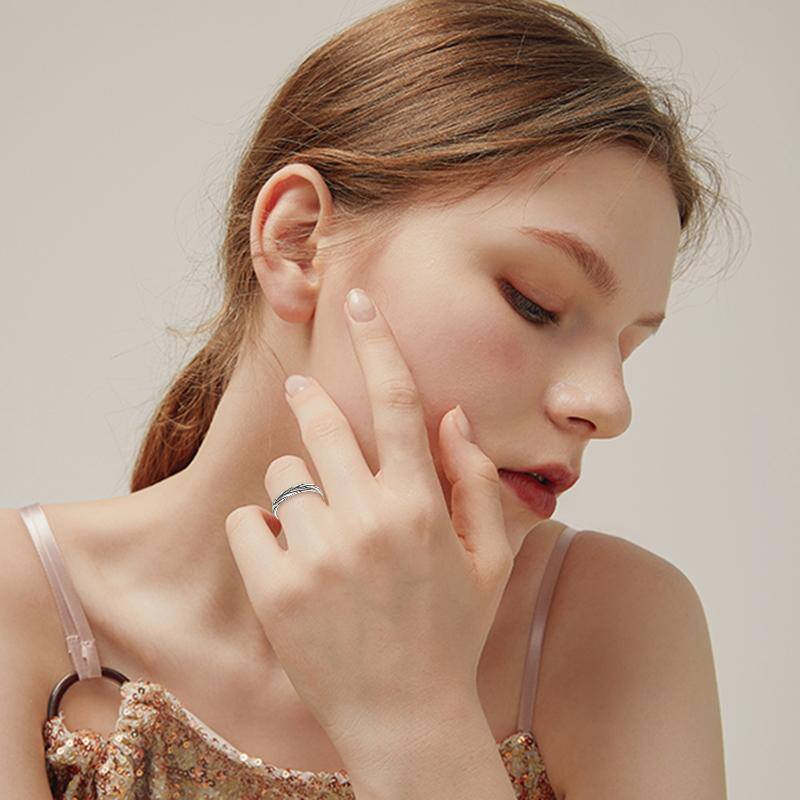 Sterling Silver Ring With Textured Opening Unisex 12 5ad7c1ec4ab9984f02e53f4a9d1a7164