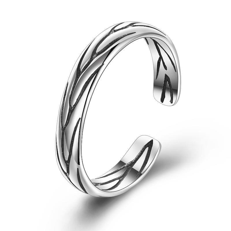 Bague ouverte en argent sterling-1