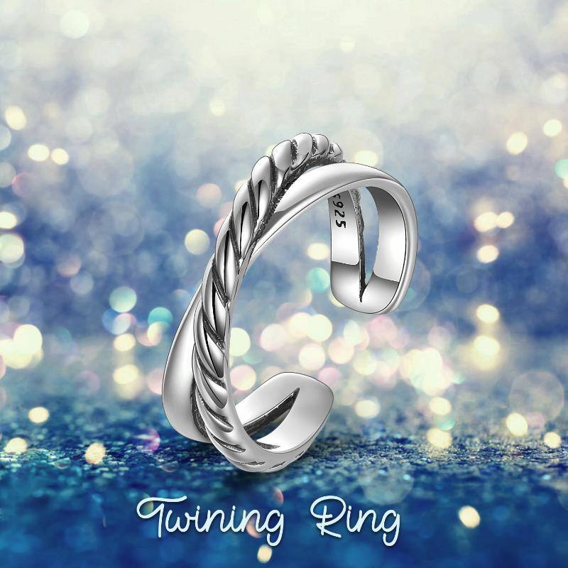Sterling Silber Offener Ring-6