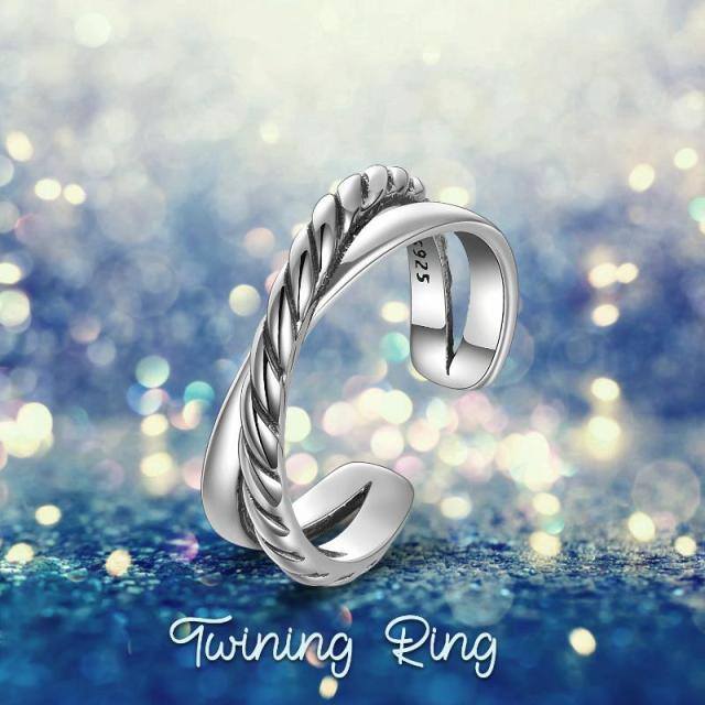Sterling Silber Offener Ring-5