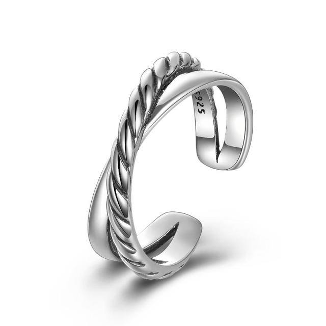 Sterling Silver Open Ring-0