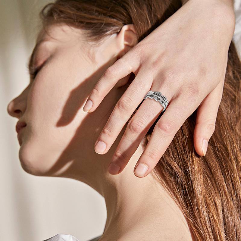 Adjustable & Open Leaf Ring for Women & Men 12 14d9bedf2a14cb9a510023f2ad9c83b1
