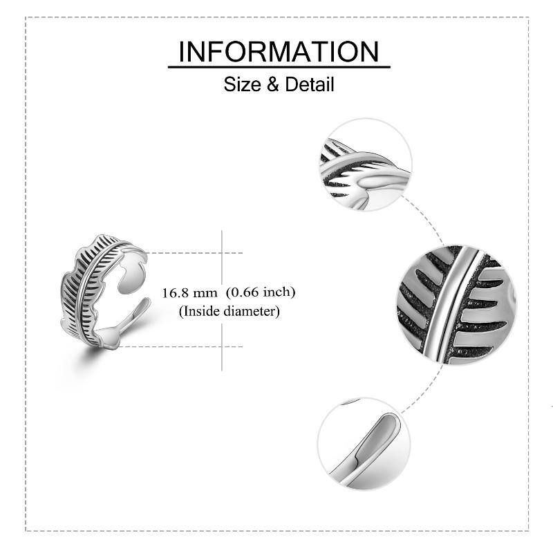 Adjustable & Open Leaf Ring for Women & Men 10 980756f8324848b2d174baf77942f0d4