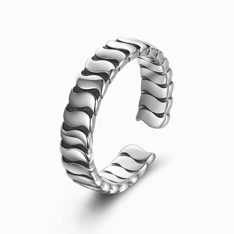 Adjustable Sterling Silver Open Ring for Women & Men 7 5845665b7df88c248c27b67e554e42fd