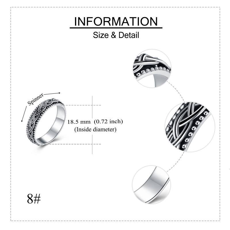 Stress Relieving Sterling Silver Ring for Women & Men 10 f5aac60740ce45f0ab6c4f8b6f01279d