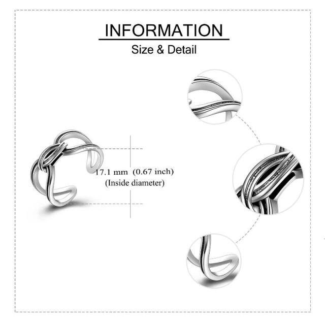 Sterling Silber Offener Ring-4