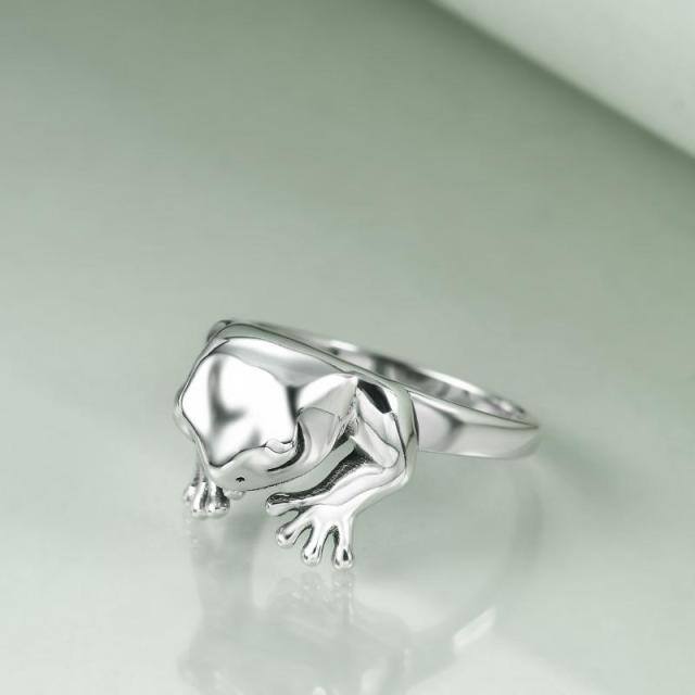 Sterling Silver Frog Ring-2