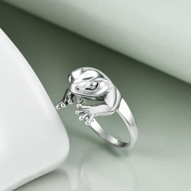 Sterling Silver Frog Ring-3