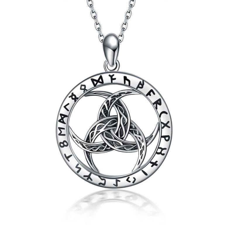Collier en argent sterling avec pendentif rune viking-1
