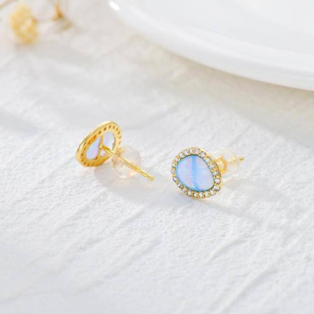 14K Gold Opal-Ohrstecker-3