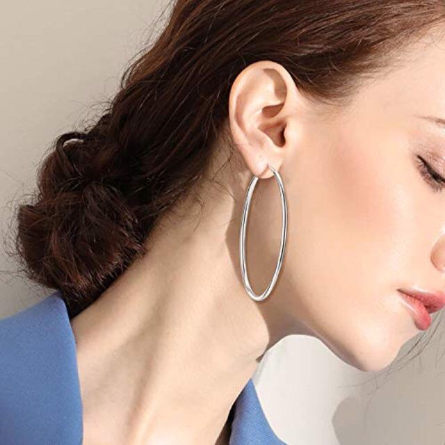 Sterling Silver Hoop Earrings-2