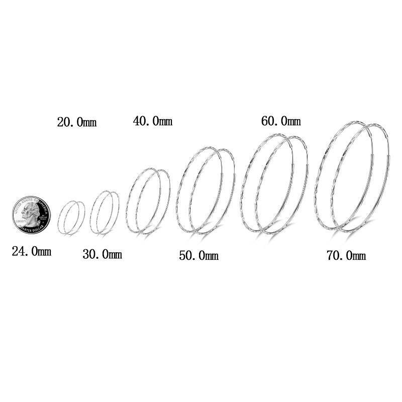 Boucles d'oreilles créoles en argent sterling avec cercle plaqué or jaune-6