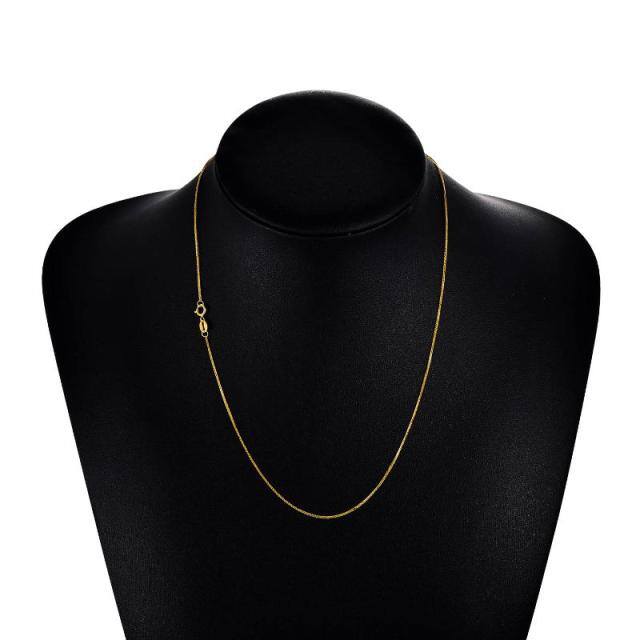 18K Gold Couple Chopin Chain Necklace-2