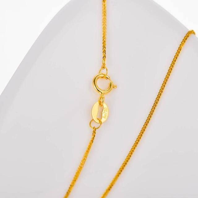 18K Gold Couple Chopin Chain Necklace-6