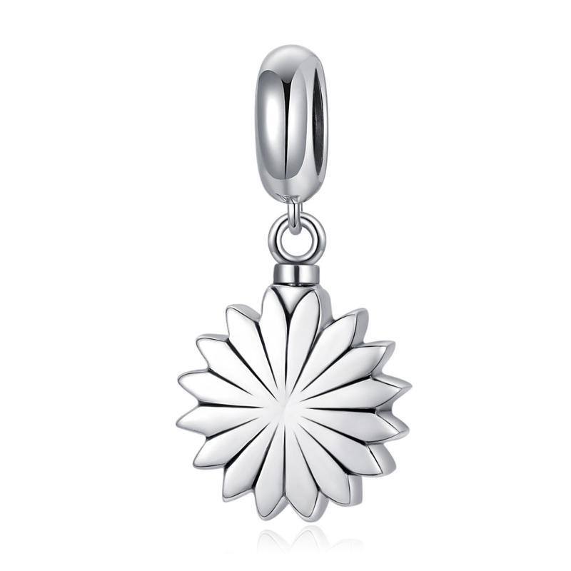 Sterling Silver Two-tone Sunflower Dangle Charm-4