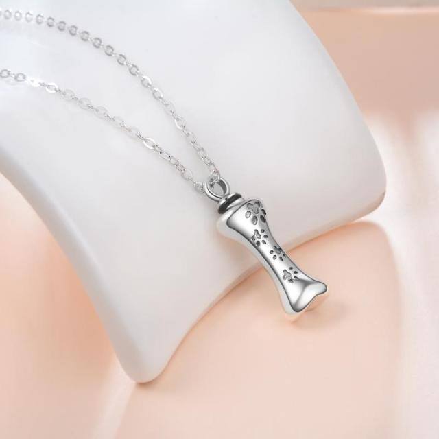 Sterling Silver Bone Pendant Necklace-2