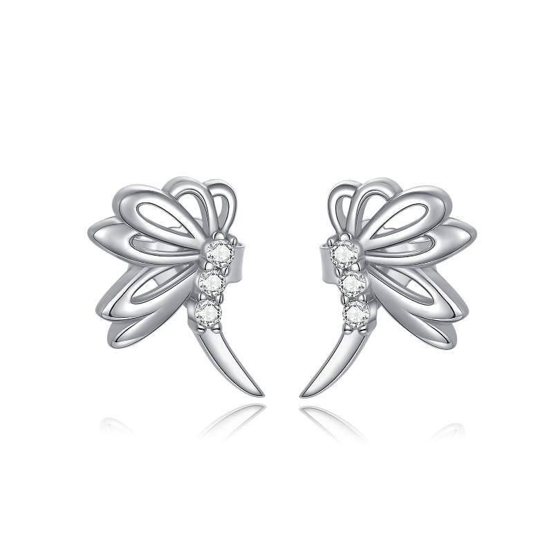 925 Sterling Silver Butterfly Flower Dragonfly Stud Earrings Gift Set Kids Girls 