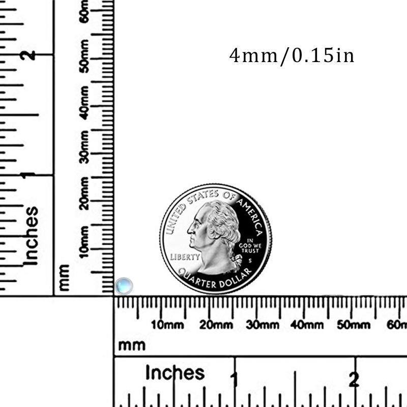 Pendientes de plata de ley con piedra de luna-6