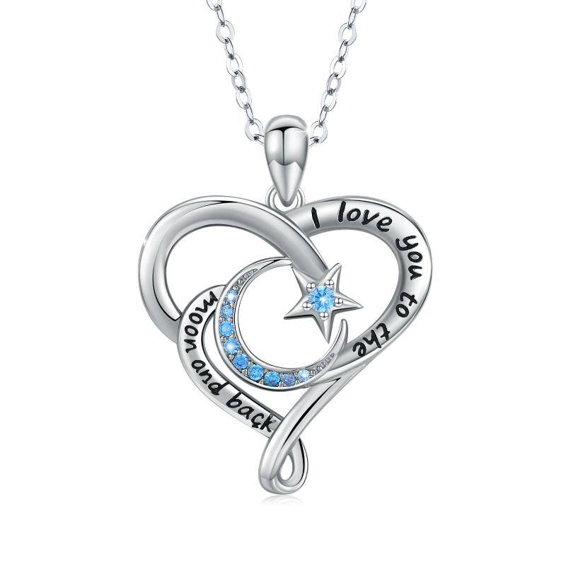 YFN Sun and Moon Necklaces for Women Sterling Silver I Love You to the Moon and Back Opal Celtic Necklace for Women 18 