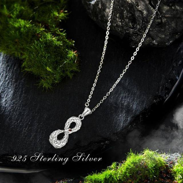 Sterling Silver Snake Urn Necklace for Ashes-6
