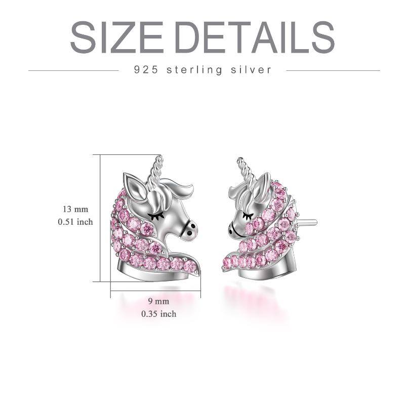 baa5fd3a085e04b45a1c189df9e96803 - Sterling Silve Unicorn Hypoallergenic Stud Earrings Jewelry