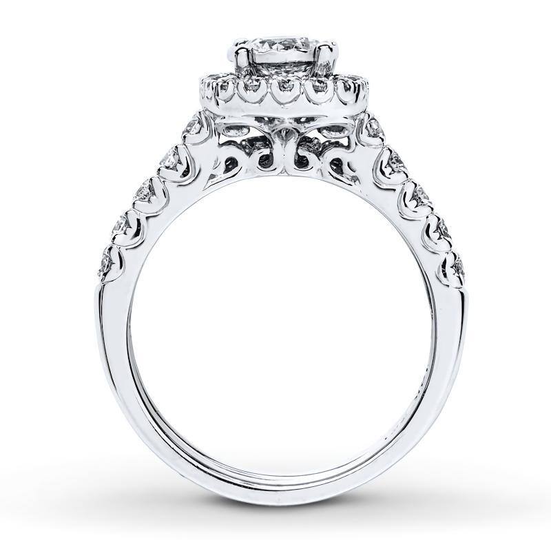 Sterling Silver Circular Shaped Moissanite Engagement Ring-3