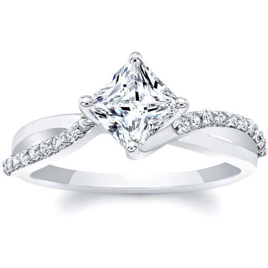 Sterling Silver Moissanite Couple Engagement Ring