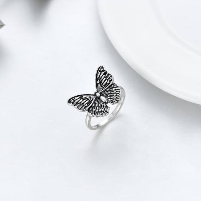 Sterling Silver Butterfly Ring-3