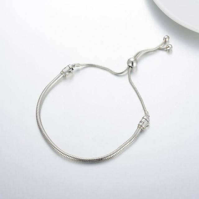 Bracelet en argent sterling avec chaîne serpent-3