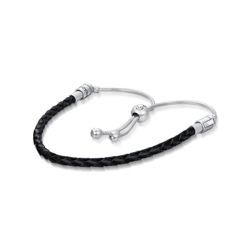 Sterling Silver Circular Shaped Snake Chain Bracelet-1