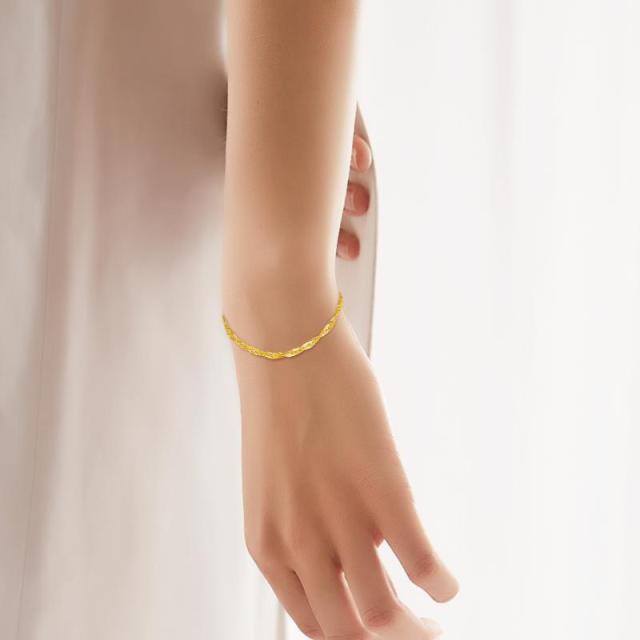 18K Gold Kette Armband-1