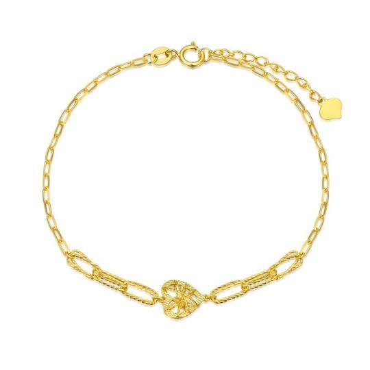 Bracelet en or 18K avec pendentif en forme de coeur