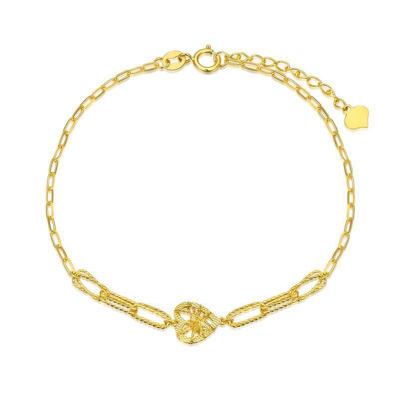 18K Gold Herz-Anhänger-Armband