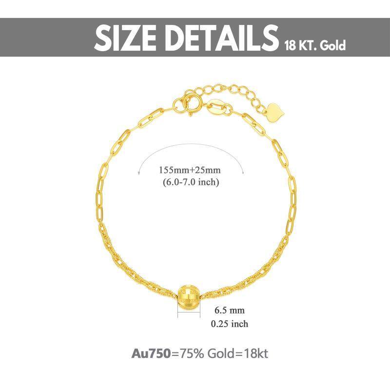 18K Gold Paperclip Chain Bracelet-6