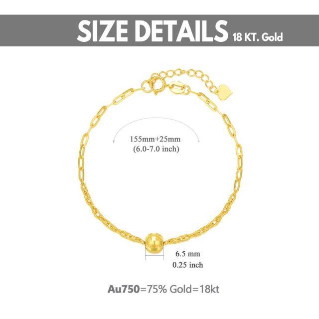 18K Gold Paperclip Chain Bracelet-5
