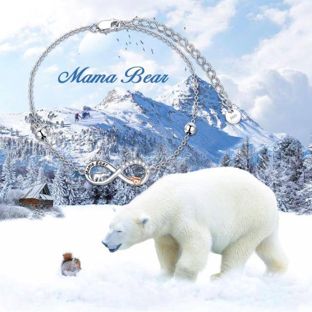 Pulseira Mamãe Urso em Prata 925-4