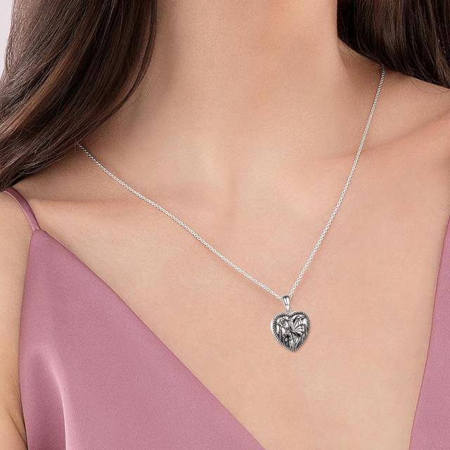 Collier en argent sterling avec pendentif photo personnalisé papillon et coeur-1