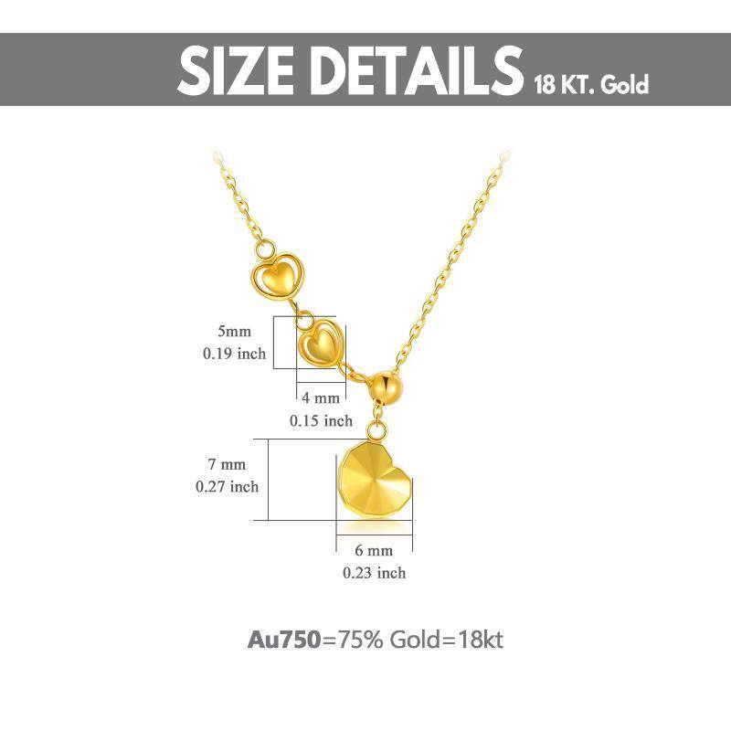 18K Gold Heart Pendant Necklace-5