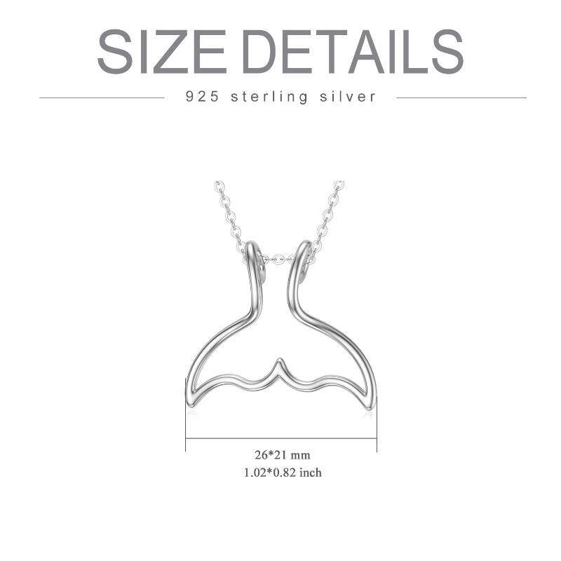 Sterling Silver Mermaid Tail & Ring Holder Pendant Necklace-5