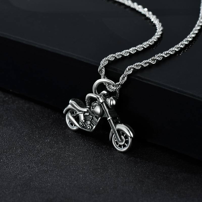 Sterling Silver Father & Son Pendant Necklace for Men-3