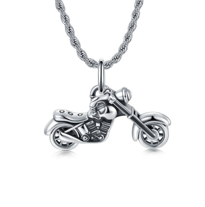 Sterling Silver Father & Son Pendant Necklace for Men-1