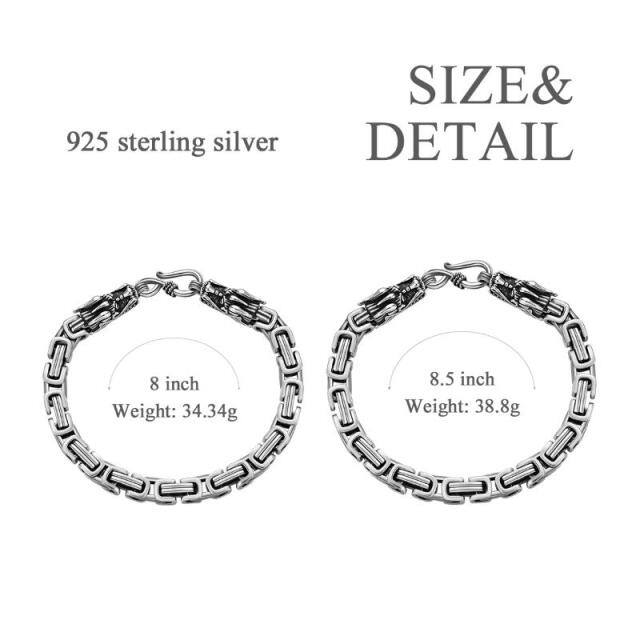 Sterling Silber Kettenarmband für Männer -6