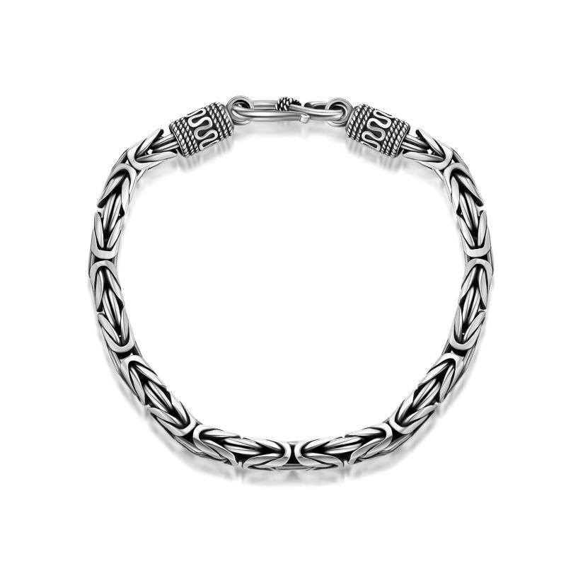 Sterling Silver Chain Bracelet for Men-1