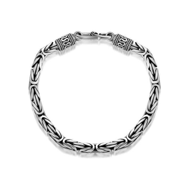 Sterling Silber Kettenarmband für Männer -0